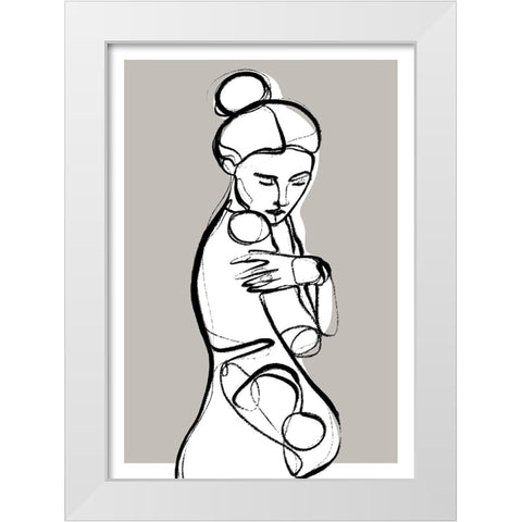 You And I White Modern Wood Framed Art Print by Treechild