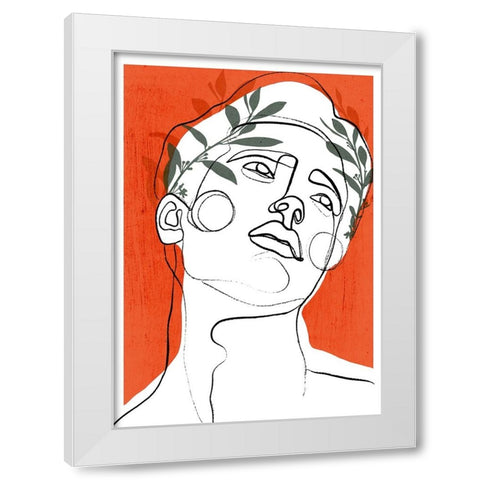 Young Cesar White Modern Wood Framed Art Print by Treechild