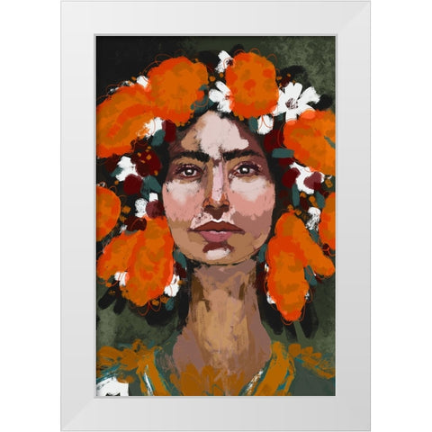 The Power Of Thoughts White Modern Wood Framed Art Print by Treechild