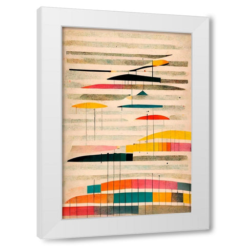 Hagn White Modern Wood Framed Art Print by Treechild