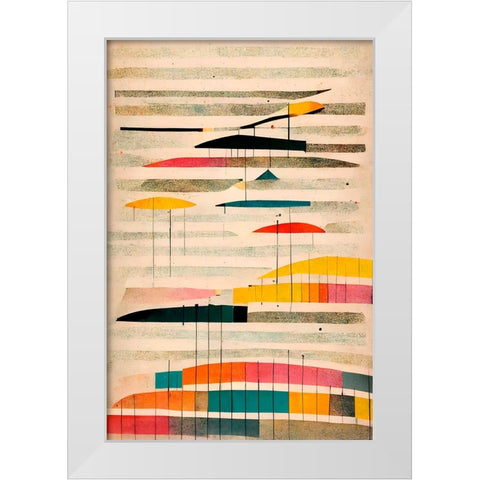 Hagn White Modern Wood Framed Art Print by Treechild