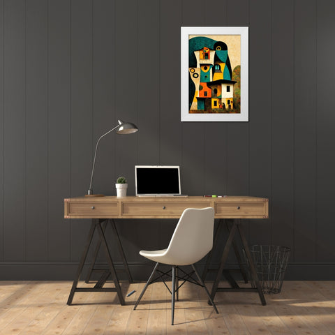 The Art House White Modern Wood Framed Art Print by Treechild