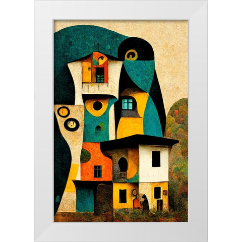 The Art House White Modern Wood Framed Art Print by Treechild
