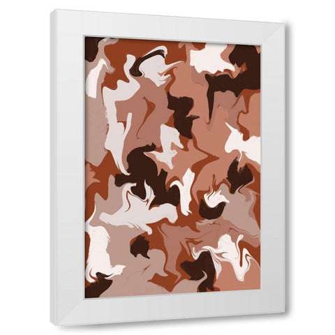 Liquid Colors White Modern Wood Framed Art Print by Treechild