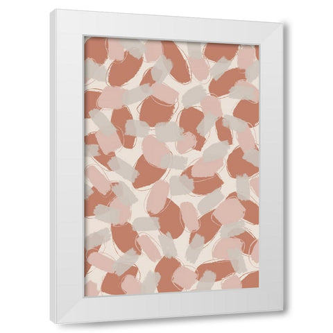 Soft Pastel Brush Strokes White Modern Wood Framed Art Print by Treechild