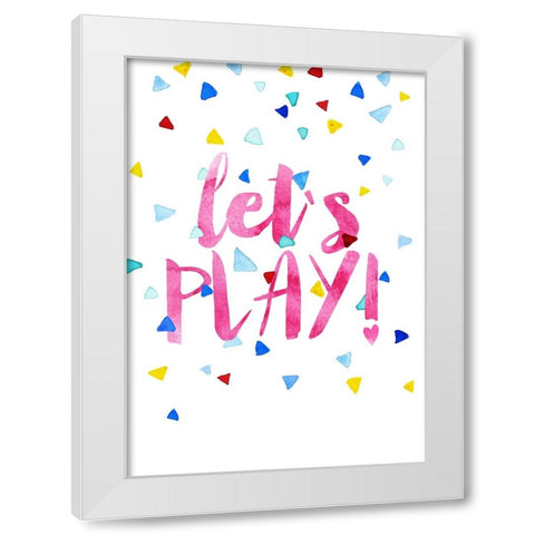 Lets Play! White Modern Wood Framed Art Print by Treechild