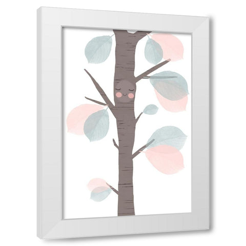 Little Tree White Modern Wood Framed Art Print by Treechild
