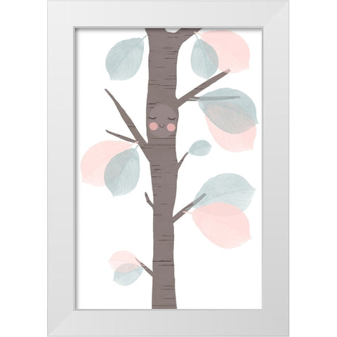 Little Tree White Modern Wood Framed Art Print by Treechild
