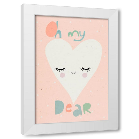 Oh My Dear White Modern Wood Framed Art Print by Treechild