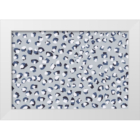 Moving Strokes Square White Modern Wood Framed Art Print by Treechild