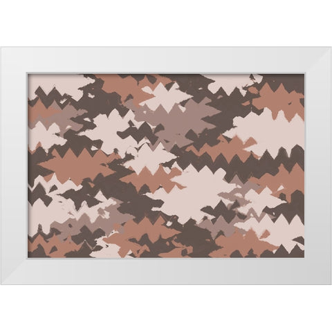 Shaky Pastel Pattern Square White Modern Wood Framed Art Print by Treechild