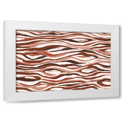 Abstract Pastel Tree Bark Pattern White Modern Wood Framed Art Print by Treechild