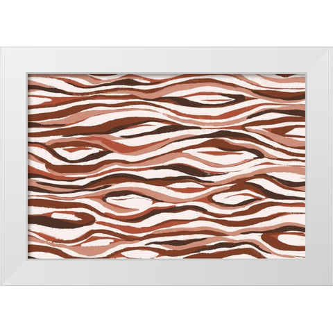 Abstract Pastel Tree Bark Pattern White Modern Wood Framed Art Print by Treechild