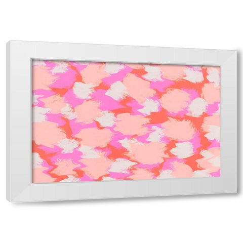 Colorful Thick Stokes PAttern White Modern Wood Framed Art Print by Treechild