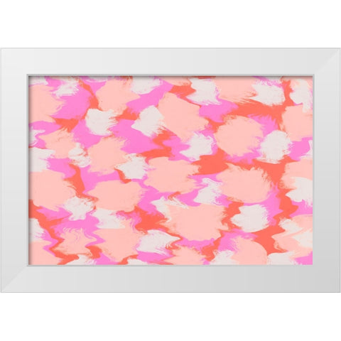 Colorful Thick Stokes PAttern White Modern Wood Framed Art Print by Treechild