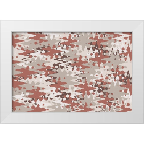 Liquid Pastel Colors Pattern White Modern Wood Framed Art Print by Treechild