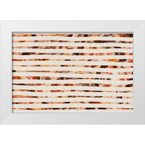 Stripes and Pattern White Modern Wood Framed Art Print by Treechild