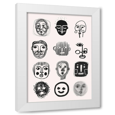 Twelve White Modern Wood Framed Art Print by Treechild