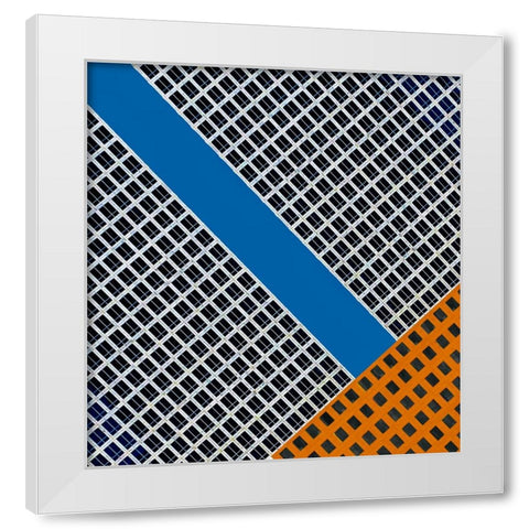 Abstract - Manhattan New York White Modern Wood Framed Art Print by Orbach, Arnon