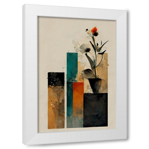 Geometric Stillife White Modern Wood Framed Art Print by Treechild