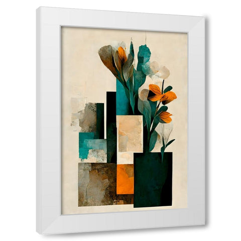 Abstract Arrangement White Modern Wood Framed Art Print by Treechild