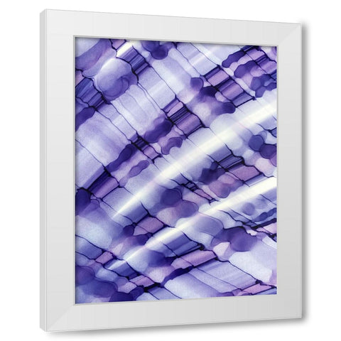 Purple Moon White Modern Wood Framed Art Print by Mann, Tara
