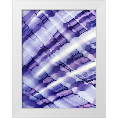 Purple Moon White Modern Wood Framed Art Print by Mann, Tara