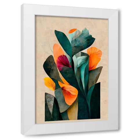 In My Garden White Modern Wood Framed Art Print by Treechild