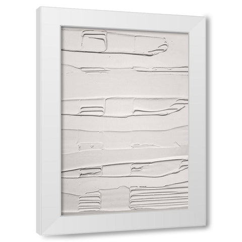 Mud Texture 01 White Modern Wood Framed Art Print by Pictufy Studio III