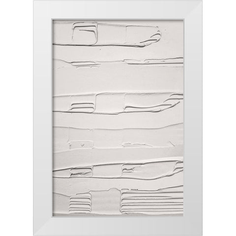 Mud Texture 01 White Modern Wood Framed Art Print by Pictufy Studio III