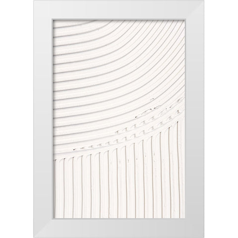 Mud Texture 05 White Modern Wood Framed Art Print by Pictufy Studio III