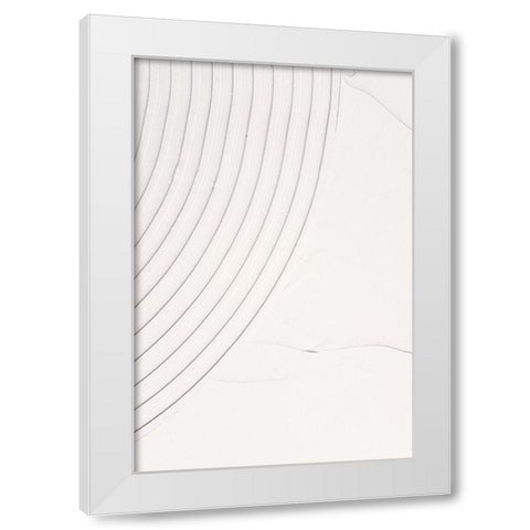 Mud Texture 08 White Modern Wood Framed Art Print by Pictufy Studio III