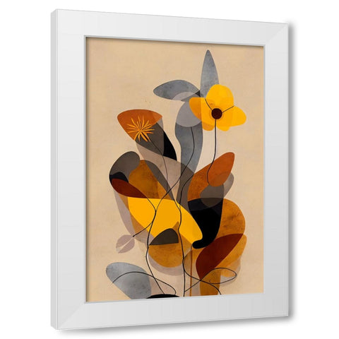 In My Summer Garden White Modern Wood Framed Art Print by Treechild