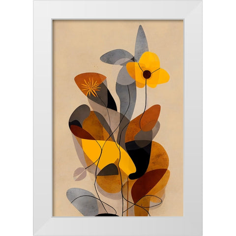 In My Summer Garden White Modern Wood Framed Art Print by Treechild