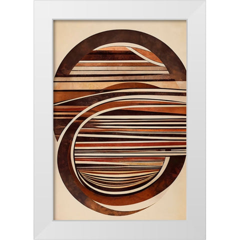 Curved Wood White Modern Wood Framed Art Print by Treechild