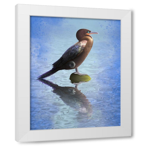 River Bigua White Modern Wood Framed Art Print by Caballero, Franco