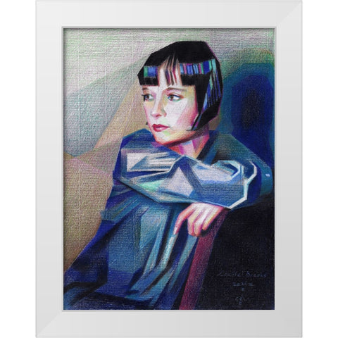 Louise Brooks - 21-10-22 White Modern Wood Framed Art Print by Akkers, Corne