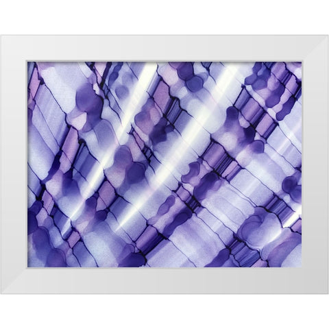 Purple Moon horizontal White Modern Wood Framed Art Print by Mann, Tara