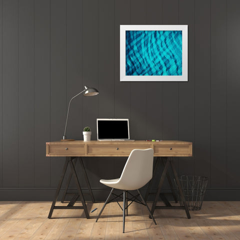 Teally Ripple horizontal White Modern Wood Framed Art Print by Mann, Tara