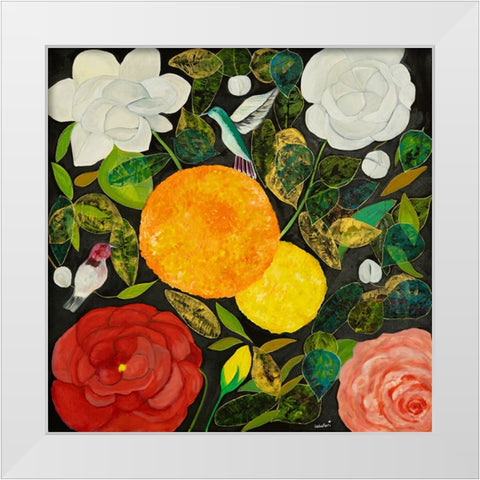 Marigold White Modern Wood Framed Art Print by Ri, Isabelle