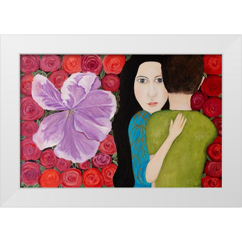 Romance White Modern Wood Framed Art Print by Ri, Isabelle