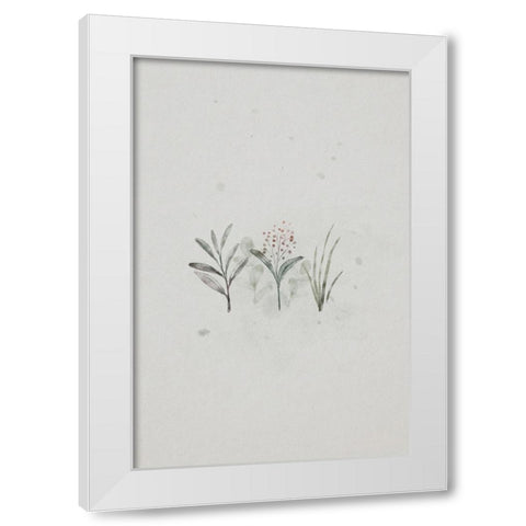 Tiny Shoots Free White Modern Wood Framed Art Print by Thai, Xuan