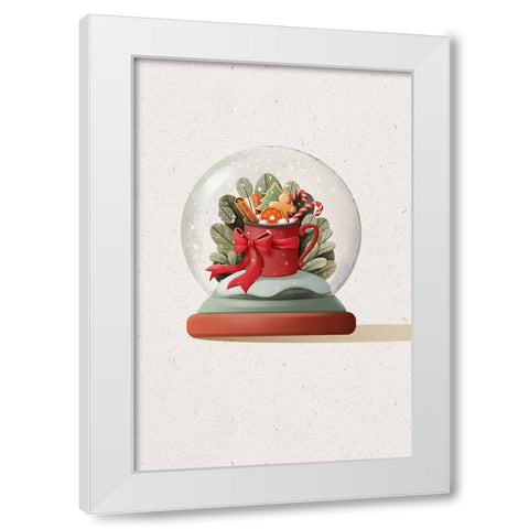 Crystal Ball White Modern Wood Framed Art Print by Thai, Xuan