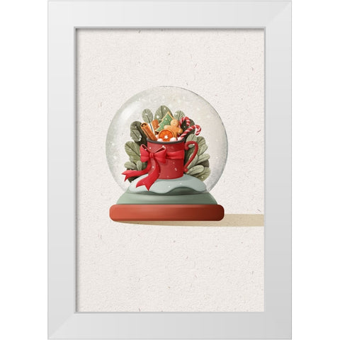Crystal Ball White Modern Wood Framed Art Print by Thai, Xuan