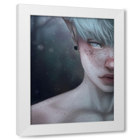Senpai White Modern Wood Framed Art Print by Griesel, Jolene