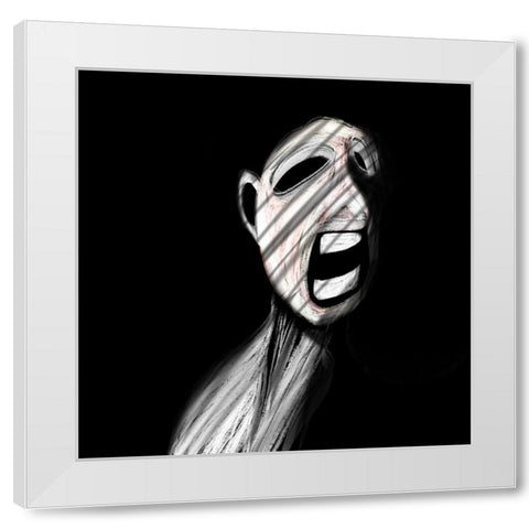 Depretion White Modern Wood Framed Art Print by Jarotdjunaedi