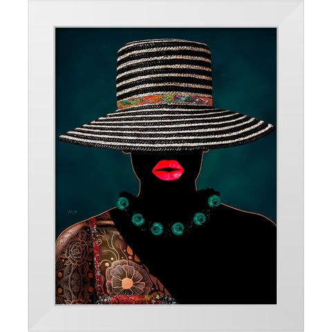 Serwaaquoto White Modern Wood Framed Art Print by Amihere, Lord