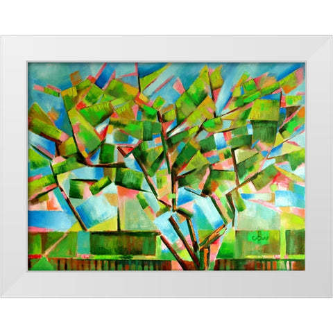 Cubistic Spring at Voorburg - 15-05-22 White Modern Wood Framed Art Print by Akkers, Corne