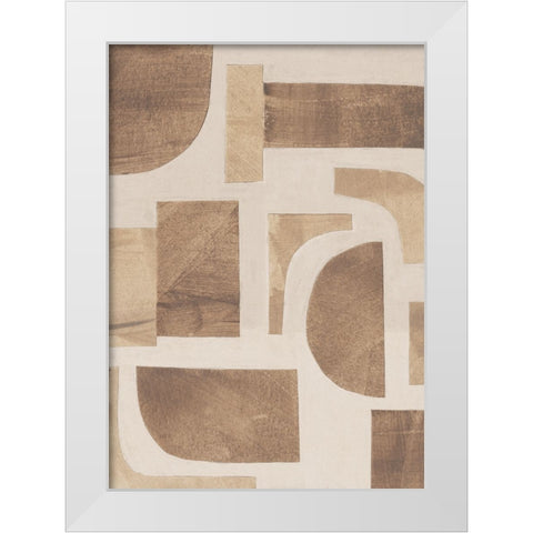 Puzzle #2 White Modern Wood Framed Art Print by Galitsyna, Alisa