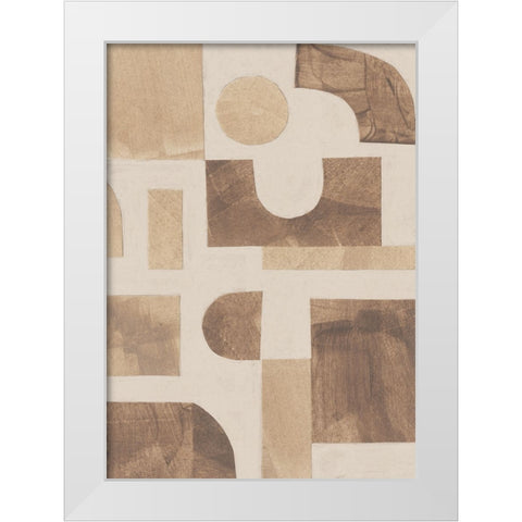 Puzzle #2 White Modern Wood Framed Art Print by Galitsyna, Alisa